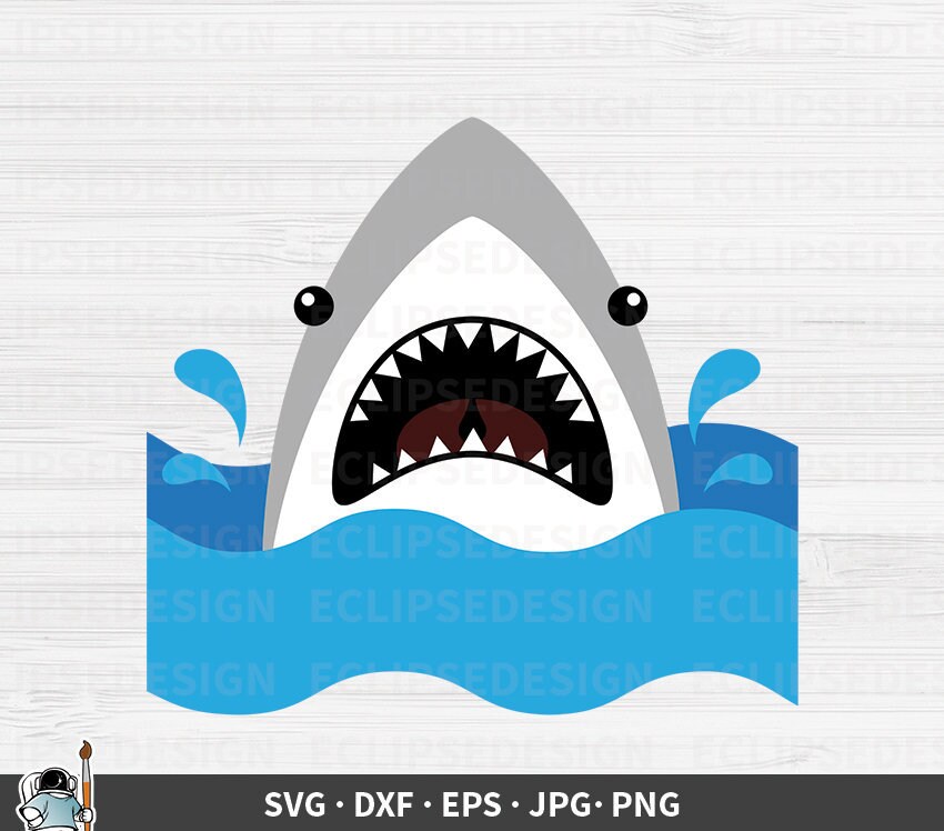 Download Shark Face Svg Shark Svg Shark Clipart Great White Shark Etsy