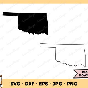 Oklahoma SVG Oklahoma PNG State Oklahoma Clip Art Cut File Silhouette Instant Digital Download