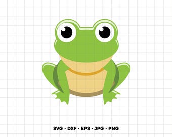Frog SVG Clipart PNG Cricut Silhouette (Instant Digital Download)