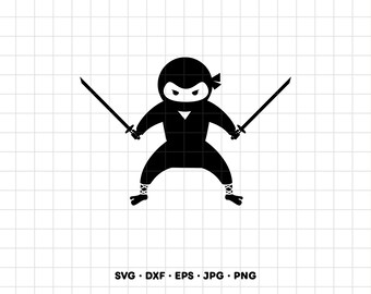 Ninja Boy Martial Arts SVG Clipart PNG Cricut Silhouette (Instant Digital Download)