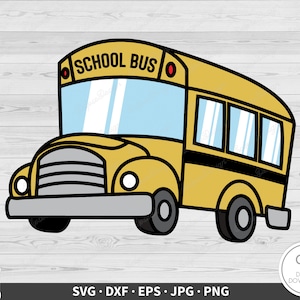 School Bus SVG Clip Art Cut File Silhouette Instant Digital Download