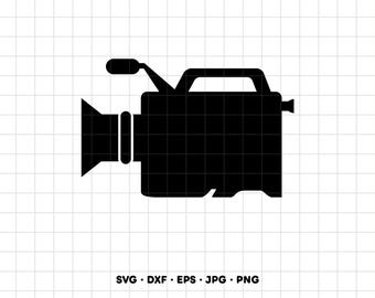 Video Camera Camcorder SVG Clipart PNG Cricut Silhouette (Instant Digital Download)