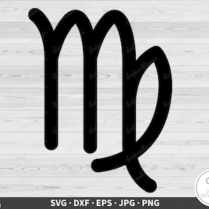 Jungfrau Astrologie Zeichen SVG Clip Art Cut Datei Silhouette Sofortiger digitaler Download dxf eps png jpg
