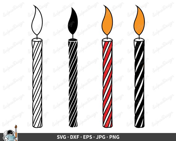 Birthday Candle Svg Birthday Vector Candles Clip Art Candle Etsy Norway