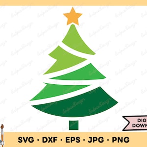 Christmas Tree Icon SVG Christmas Tree Clip Art Christmas Tree SVG Cut File Silhouette Instant Digital Download