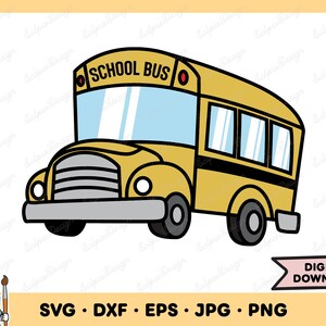 School Bus SVG School Bus PNG School Bus Clip Art Cut File Silhouette Instant Digital Download