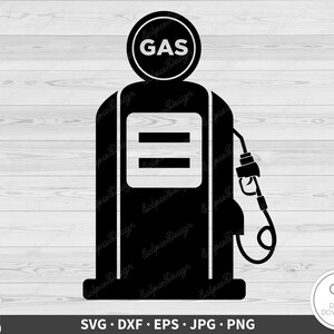 Zapfsäule SVG Clip Art Cut Datei Silhouette Sofortiger digitaler Download dxf eps png jpg