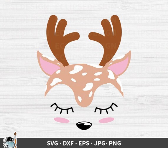 Download Deer Face Svg Reindeer Silhouette Reindeer Svg Deer Svg Etsy