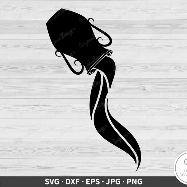 Aquarius Zodiac Horoscope Sign SVG • Clip Art Cut File Silhouette dxf eps png jpg • Instant Digital Download