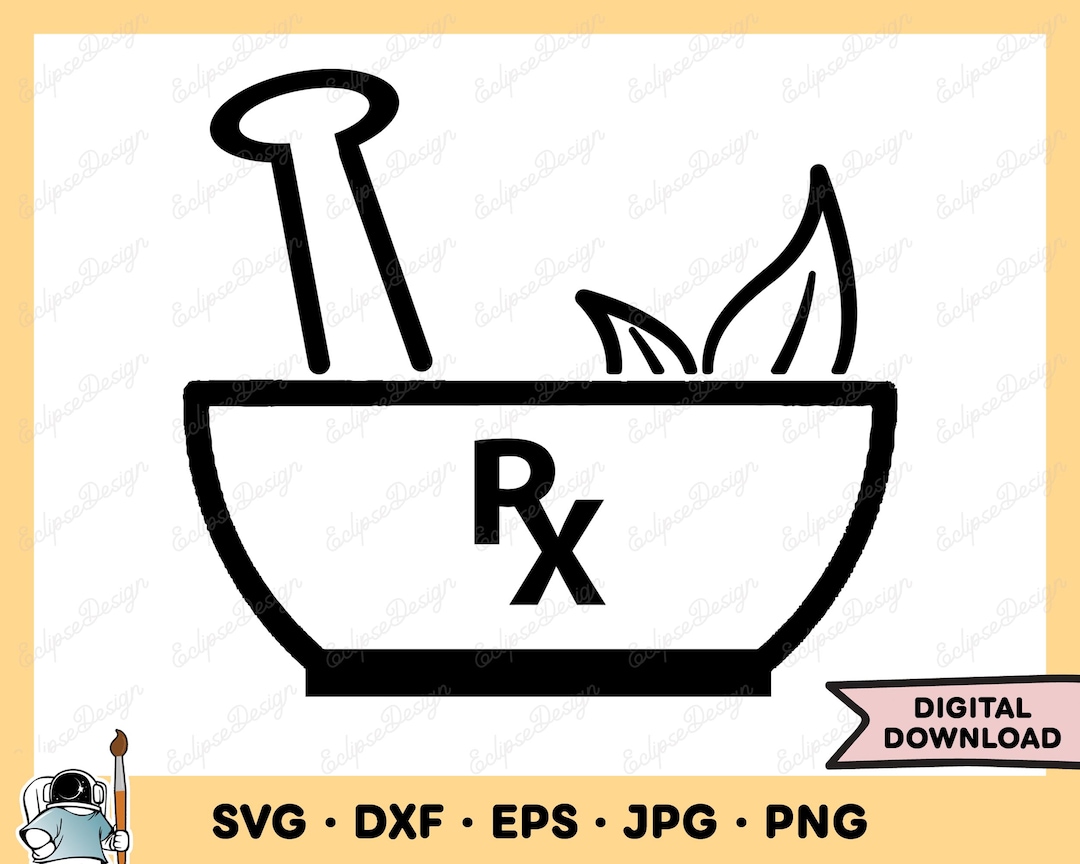 Mortar and Pestle SVG Mortar and Pestle PNG Pharmacist Clip Art Cut ...