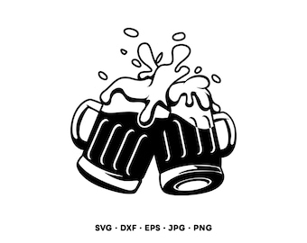 Beer Cheers SVG Clipart PNG (Instant Digital Download)
