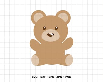 Cute Baby Bear SVG Clipart PNG Cricut Silhouette (Instant Digital Download)