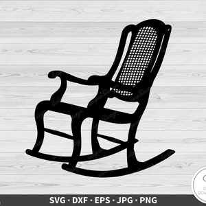 Rocking Chair SVG Clip Art Cut File Silhouette Instant Digital Download ...