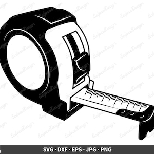 Measuring Tape SVG Construction Clip Art Cut File Silhouette - Etsy