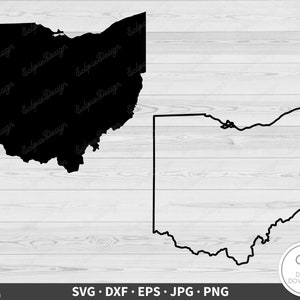 Ohio SVG State Clip Art Cut File Silhouette Instant Digital Download