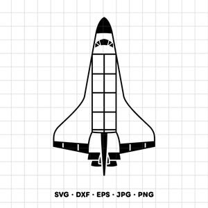 Space Shuttle SVG Clipart PNG Cricut Silhouette (Instant Digital Download)