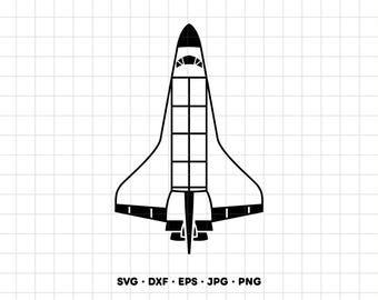 Space Shuttle SVG Clipart PNG Cricut Silhouette (Instant Digital Download)