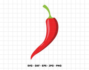 Chili Pepper SVG Clipart PNG Cricut Silhouette (Instant Digital Download)