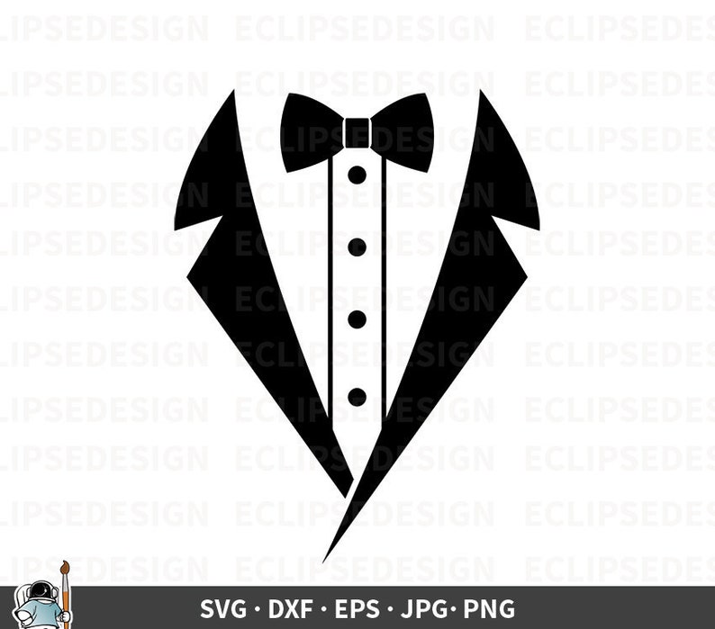 Tuxedo Shirt SVG Tuxedo svg Bow Tie clip art Tuxedo | Etsy