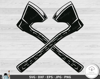 Lumberjack Axes SVG • Clip Art Cut File Silhouette dxf eps png jpg • Instant Digital Download