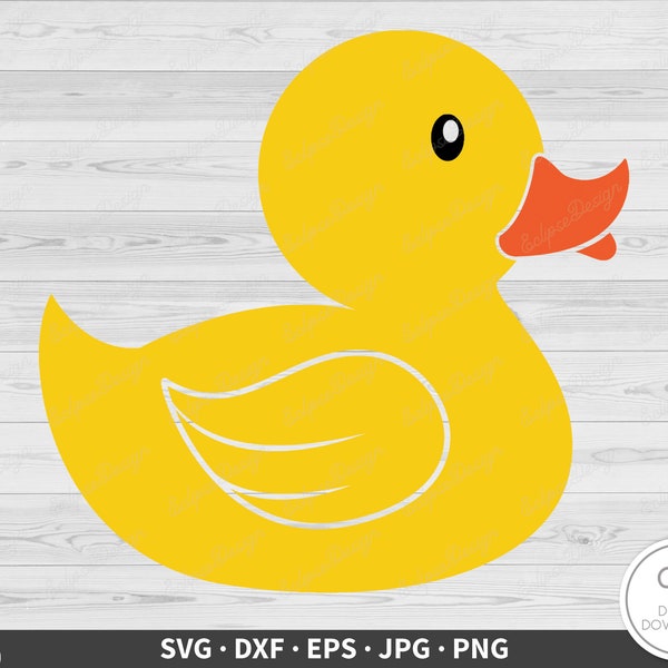 Rubber Duck SVG • Bathtime Clip Art Cut File Silhouette dxf eps png jpg • Instant Digital Download