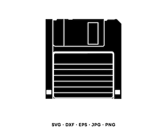 Floppy Disk Computer SVG Clipart PNG Cricut Silhouette (Instant Digital Download)