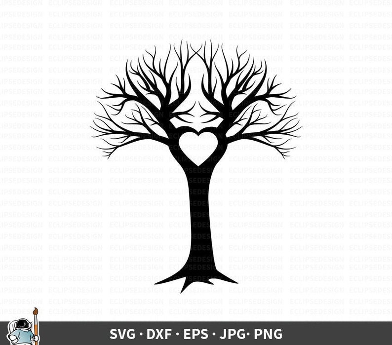 Download Tree Vector Loved Ones Cut File Tree Silhouette Tree Heart Svg Tree Svg Dxf Eps Png Jpg Special Tree Cricut In Memory Of Clipart Clip Art Art Collectibles Bicameral Com Ar