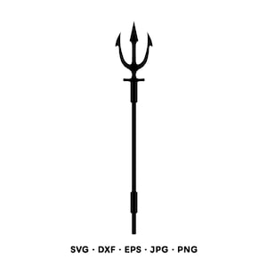 Mermaid Trident SVG Clipart PNG Cricut Silhouette (Instant Digital Download)