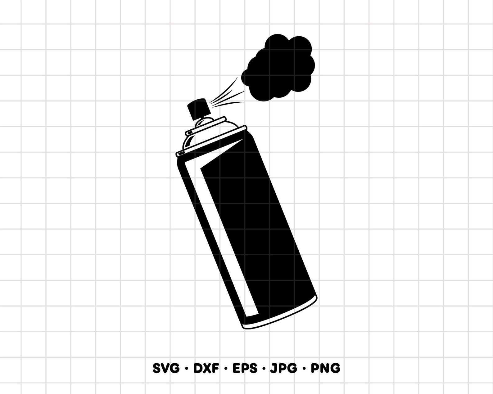 Spray Paint Can SVG Clipart PNG Cricut Silhouette (instant Digital ...