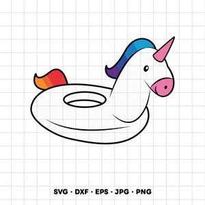 Unicorn Pool Floatie SVG Clipart PNG Cricut Silhouette (Instant Digital Download)