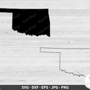Oklahoma SVG Zustand Clip Art Schnitt Datei Silhouette Sofortiger digitaler Download dxf eps png jpg