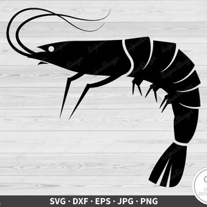 Shrimp SVG Clip Art Cut File Silhouette Instant Digital Download
