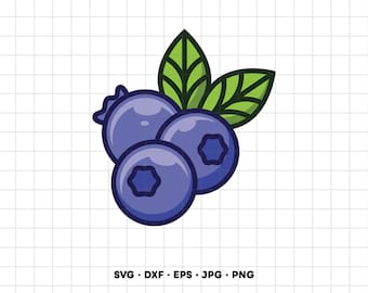 Blueberries Fruit SVG Clipart PNG Cricut Silhouette (Instant Digital Download)
