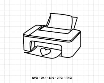 Office Printer SVG Clipart PNG Cricut Silhouette (Instant Digital Download)