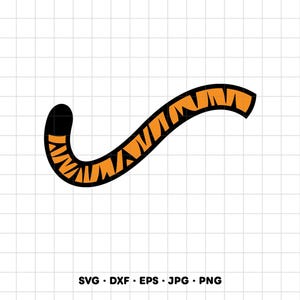 Tiger Tail SVG Clipart PNG Cricut Silhouette (Instant Digital Download)