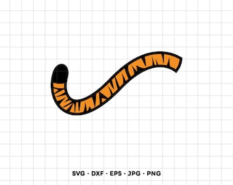 Tiger Tail SVG Clipart PNG Cricut Silhouette (Instant Digital Download)