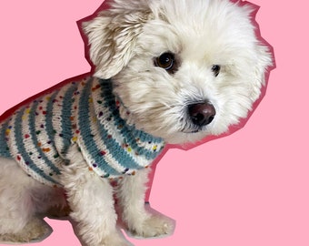 Handmade Wool Sweater for Dogs, Wool Jumper for Dogs, Knitted Dog Sweater, Knit Dog Sweater, Unique