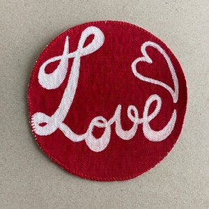 Hand painted LOVE patch