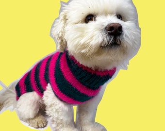 Handmade Wool Sweater for Dogs, Wool Jumper for Dogs, Knitted Dog Sweater, Knit Dog Sweater, Unique