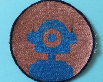 Hand painted robot patch