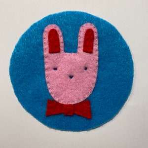 Hand made felt BUNNY patch
