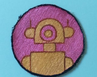 Hand painted robot patch