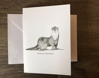 Otter Greeting Card