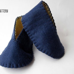 PDF PATTERN: Felt Baby Booties sewing tutorial - Baby Shoes DIY
