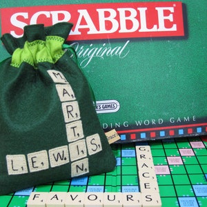 PATRON PDF : Tutoriel de couture de sac personnalisé pour tuiles de Scrabble - Amateurs de jeux de société - Cadeau DIY - Articles de Noël pour la maison