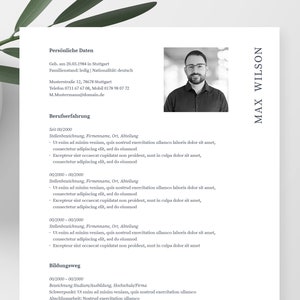 German | application templates Cv Template | | eBook with videos Microsoft Word, Apple Pages, OpenOffice and LibreOffice | »VERTICAL« image 1