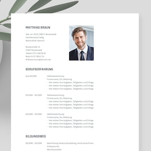 Bewerbungsvorlage Deutsch | Lebenslauf Vorlage |  eBook mit Videoanleitungen | Word, Apple Pages, OpenOffice und LibreOffice | »LIBERO«