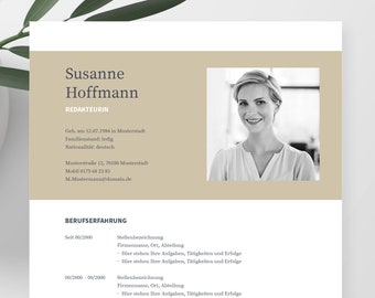 German | application templates Cv Template |  | eBook with videos Microsoft Word, Apple Pages, OpenOffice and LibreOffice | »NAPEA Sand«