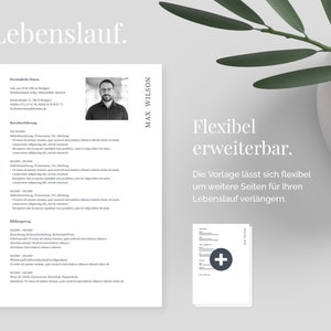 German | application templates Cv Template | | eBook with videos Microsoft Word, Apple Pages, OpenOffice and LibreOffice | »VERTICAL« image 2