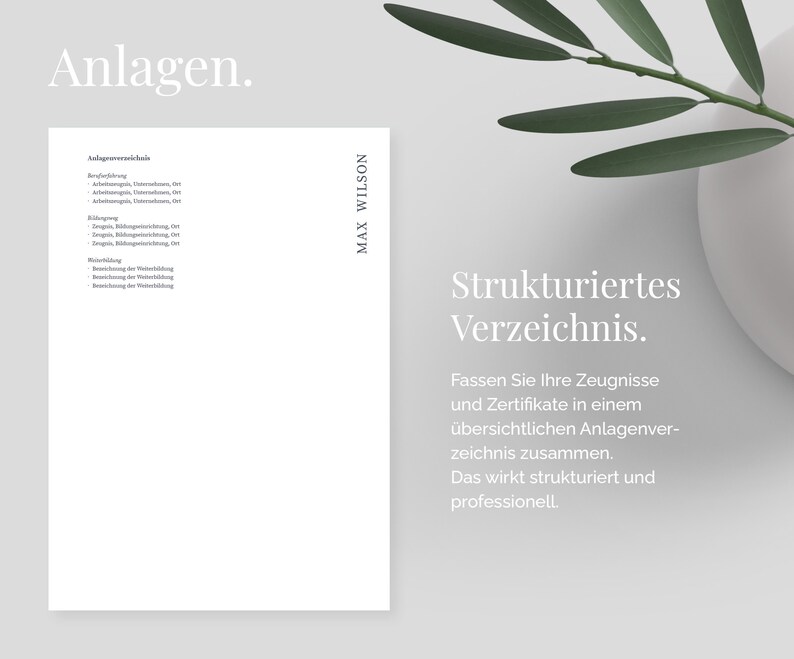 German | application templates Cv Template | | eBook with videos Microsoft Word, Apple Pages, OpenOffice and LibreOffice | »VERTICAL« image 5